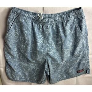 Vineyard Vines Mens L Mesh Lined Swim Trunks Board Shorts Stretch Tropical NWOT